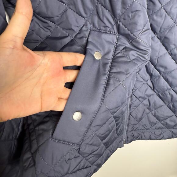 NWT T. by Talbots Womens Blue Quilted Jacket Size PXL - Picture 7 of 8